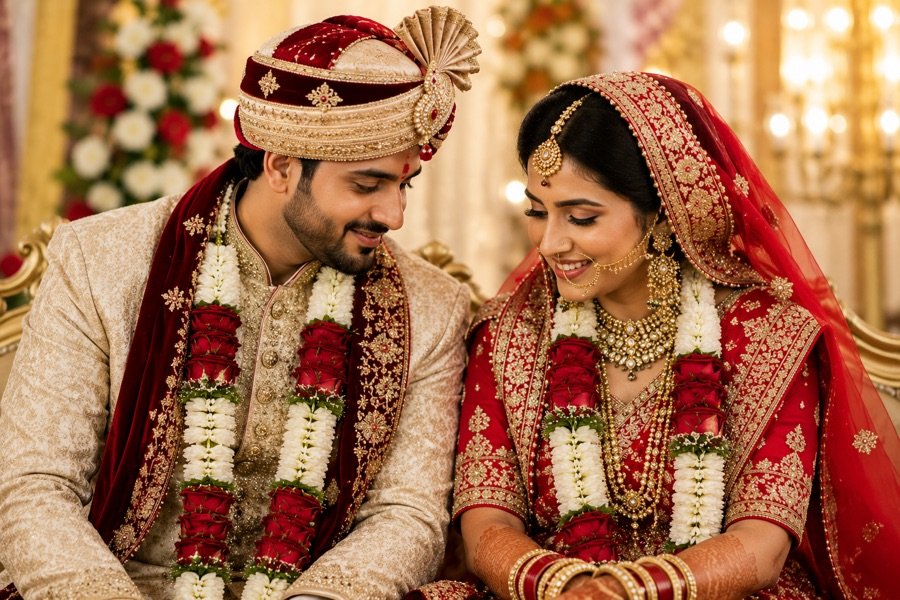 Love marriage problem — Indian bride and groom